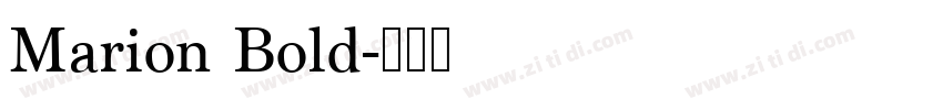Marion Bold字体转换